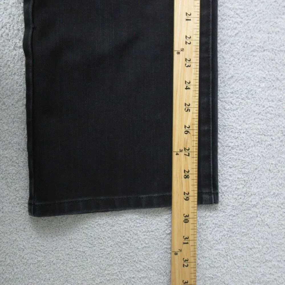 Soft Surroundings Pull On Pants Womens Petite M Black Stretch Slim Ankle 32x29.5